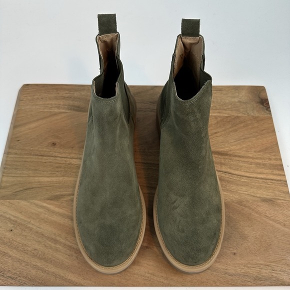 New NWOB Womens Blondo Waterproof Mayes Green Suede Chelsea Ankle Boots Size 9 M - Picture 6 of 8